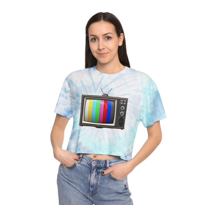 Women's Tie-Dye Crop Tee "Off Air" by Nikki Gray