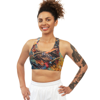 Seamless Sports Bra "Deck The Halls" by Jared Gray