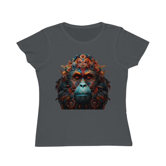 Women's Organic Classic Cotton Ring-Spun Jersey T-Shirt "King Louie" by Nikki Gray