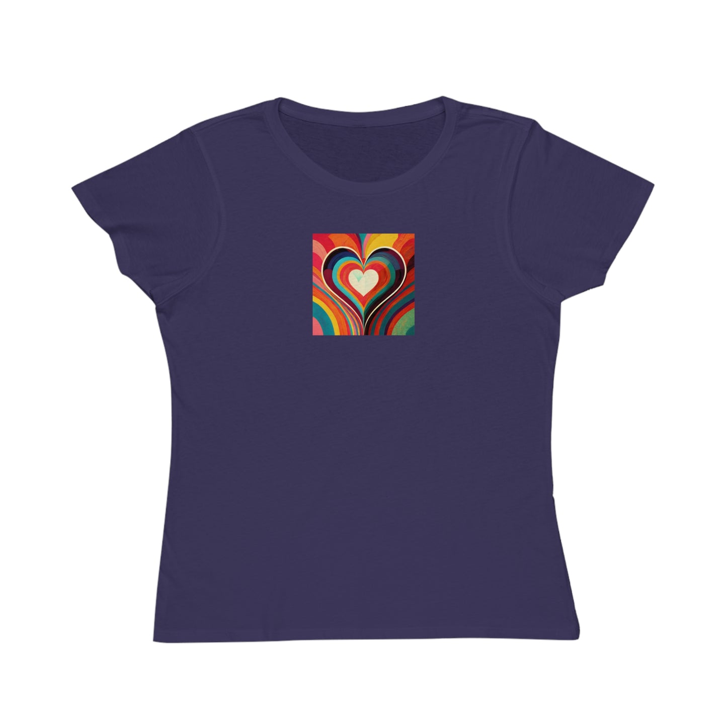 Women's Organic Classic Cotton Ring-Spun Jersey T-Shirt "Love Groove" by Nikki Gray