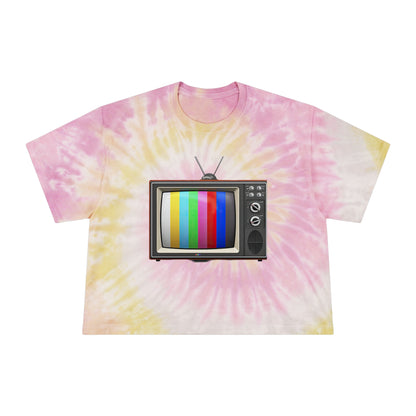 Women's Tie-Dye Crop Tee "Off Air" by Nikki Gray