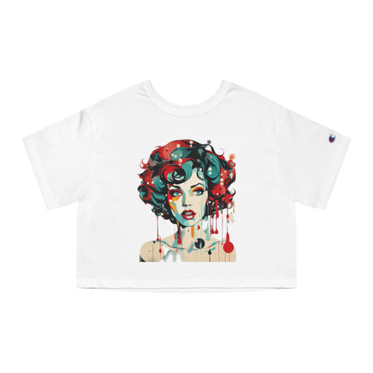 Women's Champion Heritage Cropped T-Shirt "Dripping With Beauty" by Nikki Gray