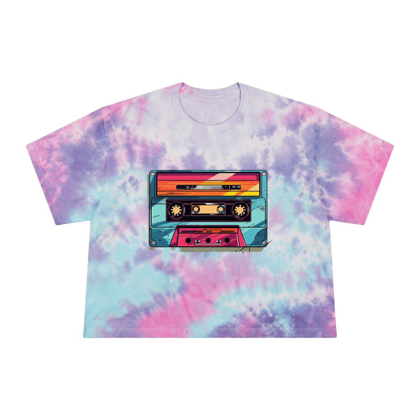 Women's Tie-Dye Crop Tee "The Mix Tape" by Nikki Gray