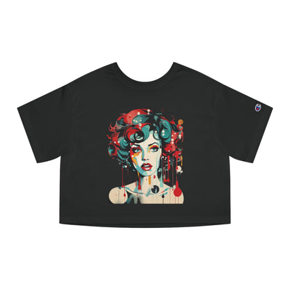 Women's Champion Heritage Cropped T-Shirt "Dripping With Beauty" by Nikki Gray