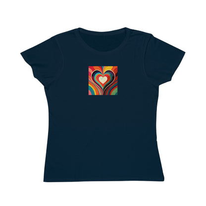 Women's Organic Classic Cotton Ring-Spun Jersey T-Shirt "Love Groove" by Nikki Gray