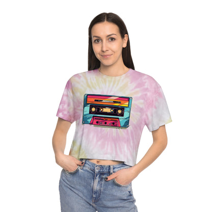 Women's Tie-Dye Crop Tee "The Mix Tape" by Nikki Gray