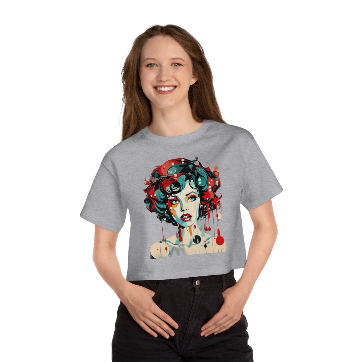 Women's Champion Heritage Cropped T-Shirt "Dripping With Beauty" by Nikki Gray