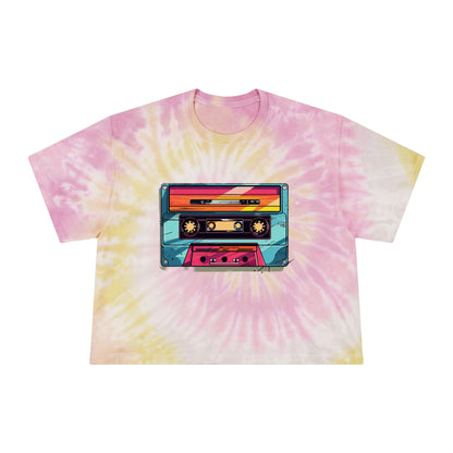 Women's Tie-Dye Crop Tee "The Mix Tape" by Nikki Gray