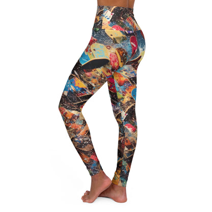 High Waisted Yoga Leggings "Deck The Halls"