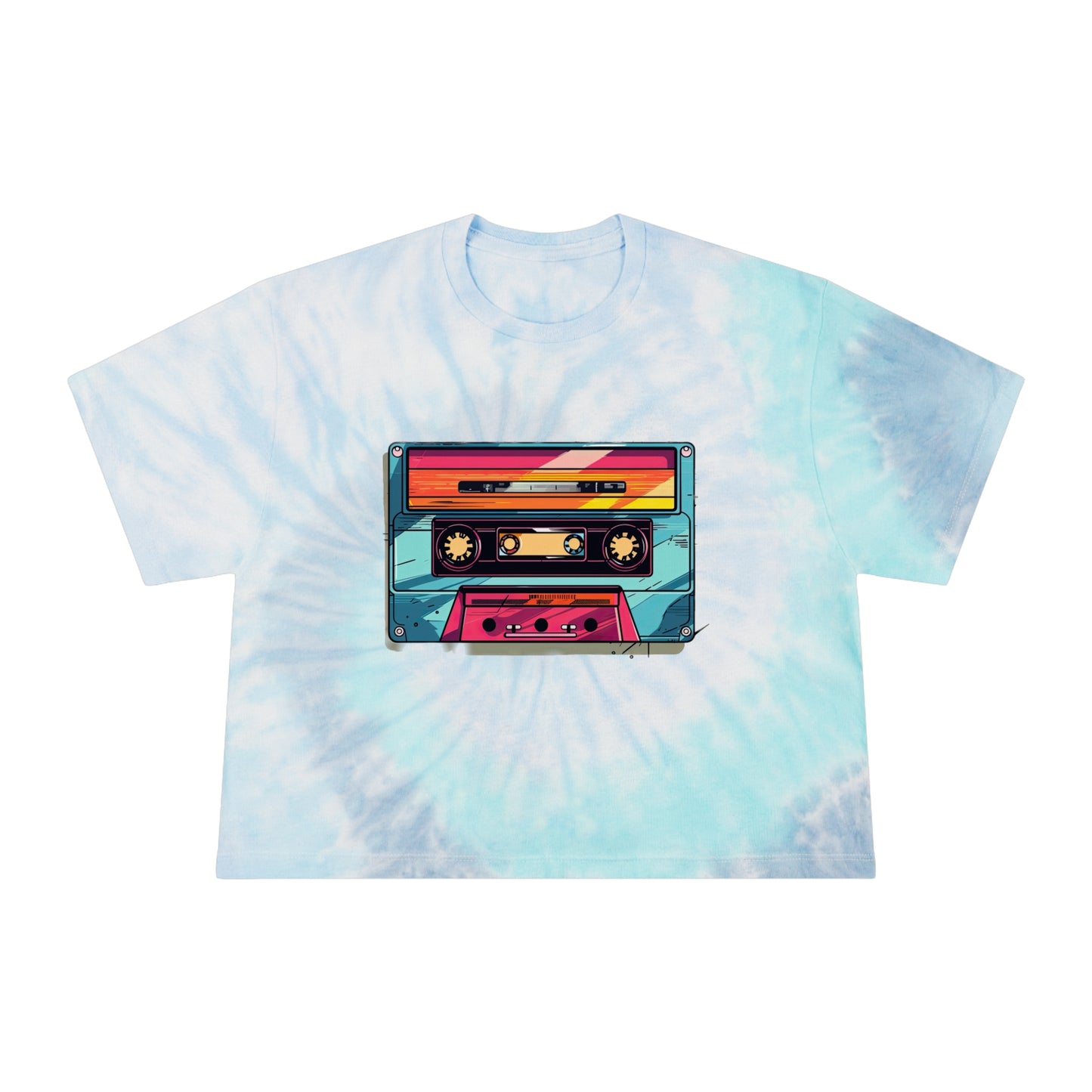 Women's Tie-Dye Crop Tee "The Mix Tape" by Nikki Gray