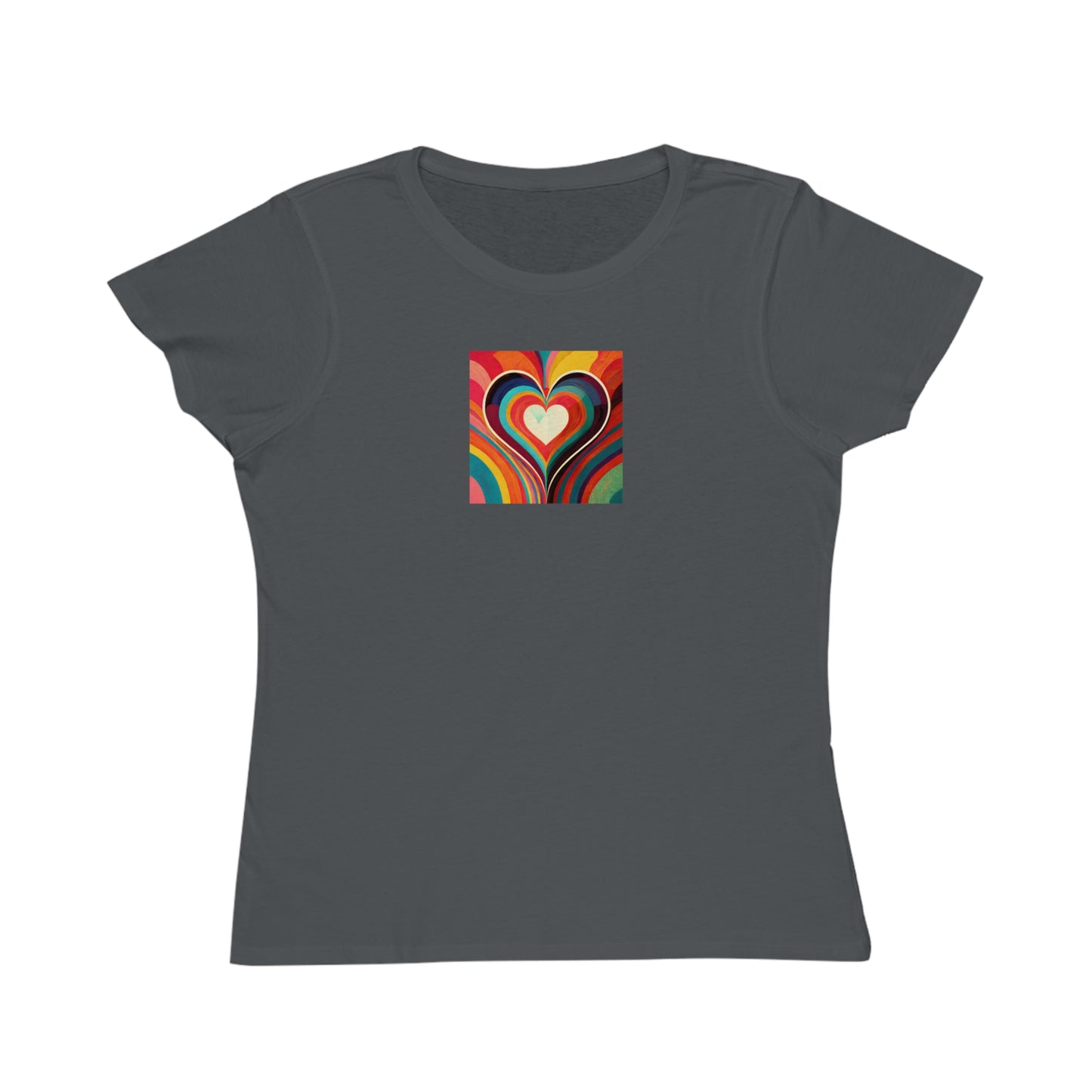 Women's Organic Classic Cotton Ring-Spun Jersey T-Shirt "Love Groove" by Nikki Gray