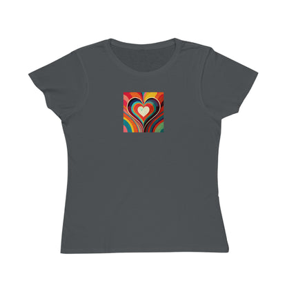 Women's Organic Classic Cotton Ring-Spun Jersey T-Shirt "Love Groove" by Nikki Gray