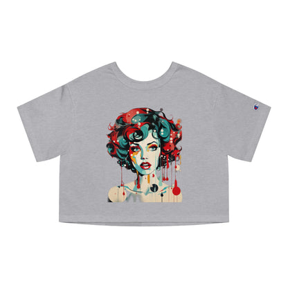 Women's Champion Heritage Cropped T-Shirt "Dripping With Beauty" by Nikki Gray