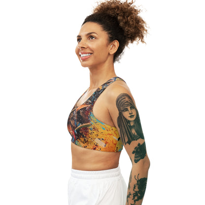 Seamless Sports Bra "Deck The Halls" by Jared Gray