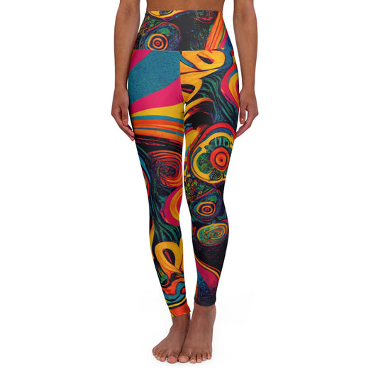 High Waisted Yoga Leggings "Day Dreaming In Love"