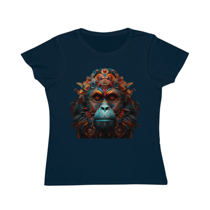 Women's Organic Classic Cotton Ring-Spun Jersey T-Shirt "King Louie" by Nikki Gray