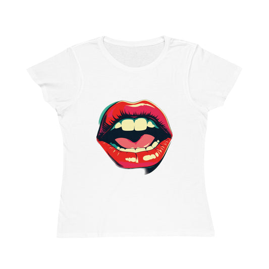 Women's Organic Classic Cotton Ring-Spun Jersey T-Shirt "Speak" by Nikki Gray