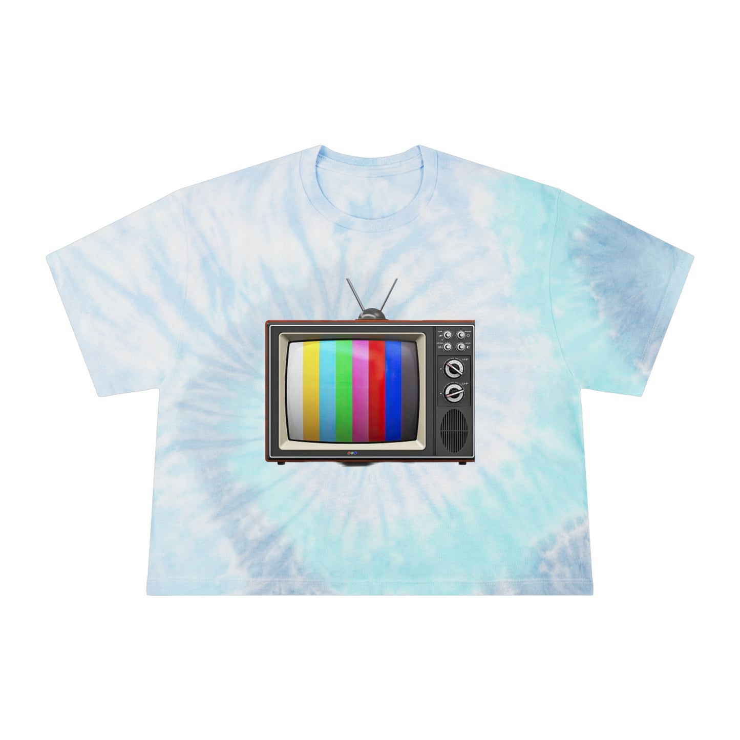 Women's Tie-Dye Crop Tee "Off Air" by Nikki Gray