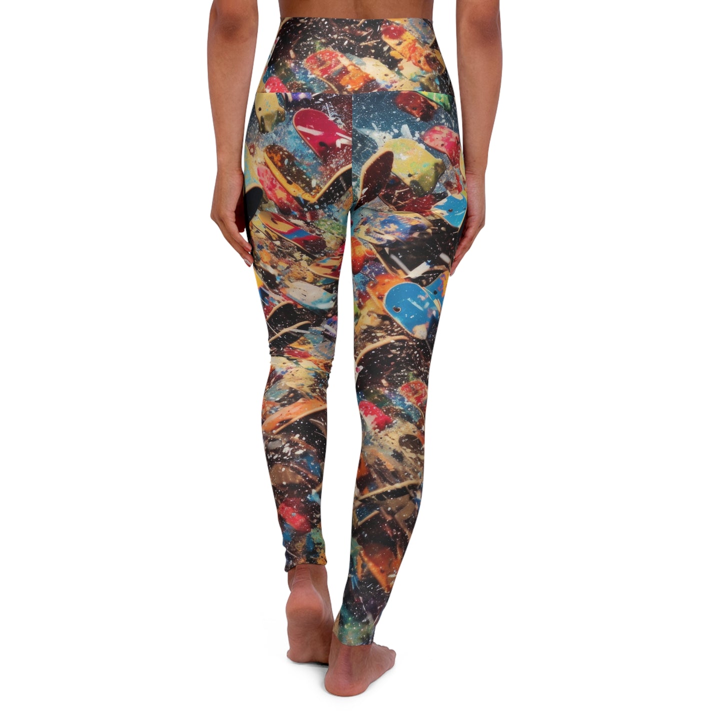 High Waisted Yoga Leggings "Deck The Halls"