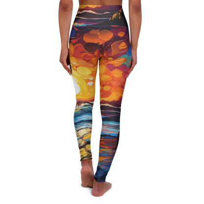 High Waisted Yoga Leggings "Sunset"