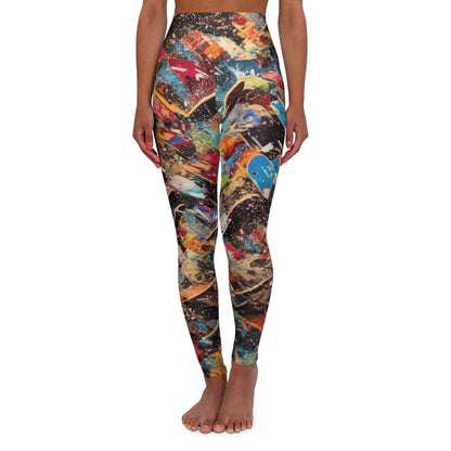 High Waisted Yoga Leggings "Deck The Halls"