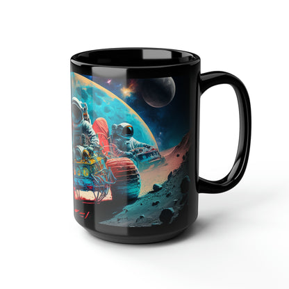 Black Mug, 15oz-"Moon Race"