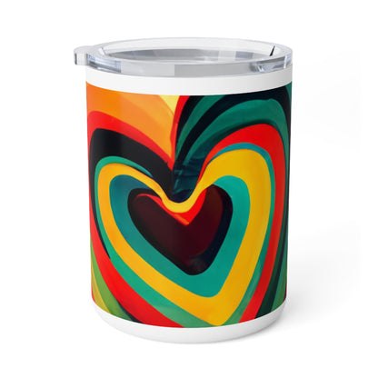 Insulated Coffee Mug, 10oz - "Corazon De Colores" by Nikki Gray