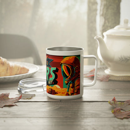 Insulated Coffee Mug, 10oz - "Down To Mars Art" by Nikki & Jared Gray