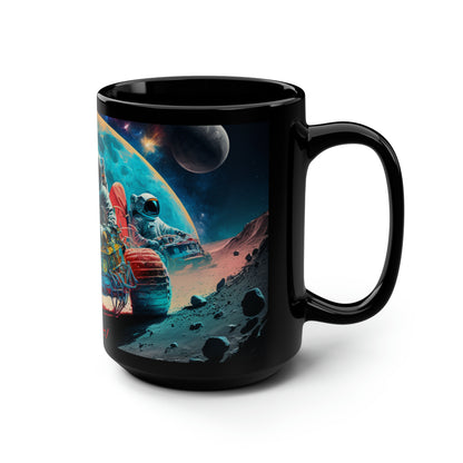 Black Mug, 15oz-"Moon Race"