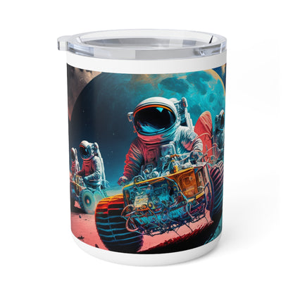 Insulated Coffee Mug, 10oz - "Moon Race" by Jared Gray