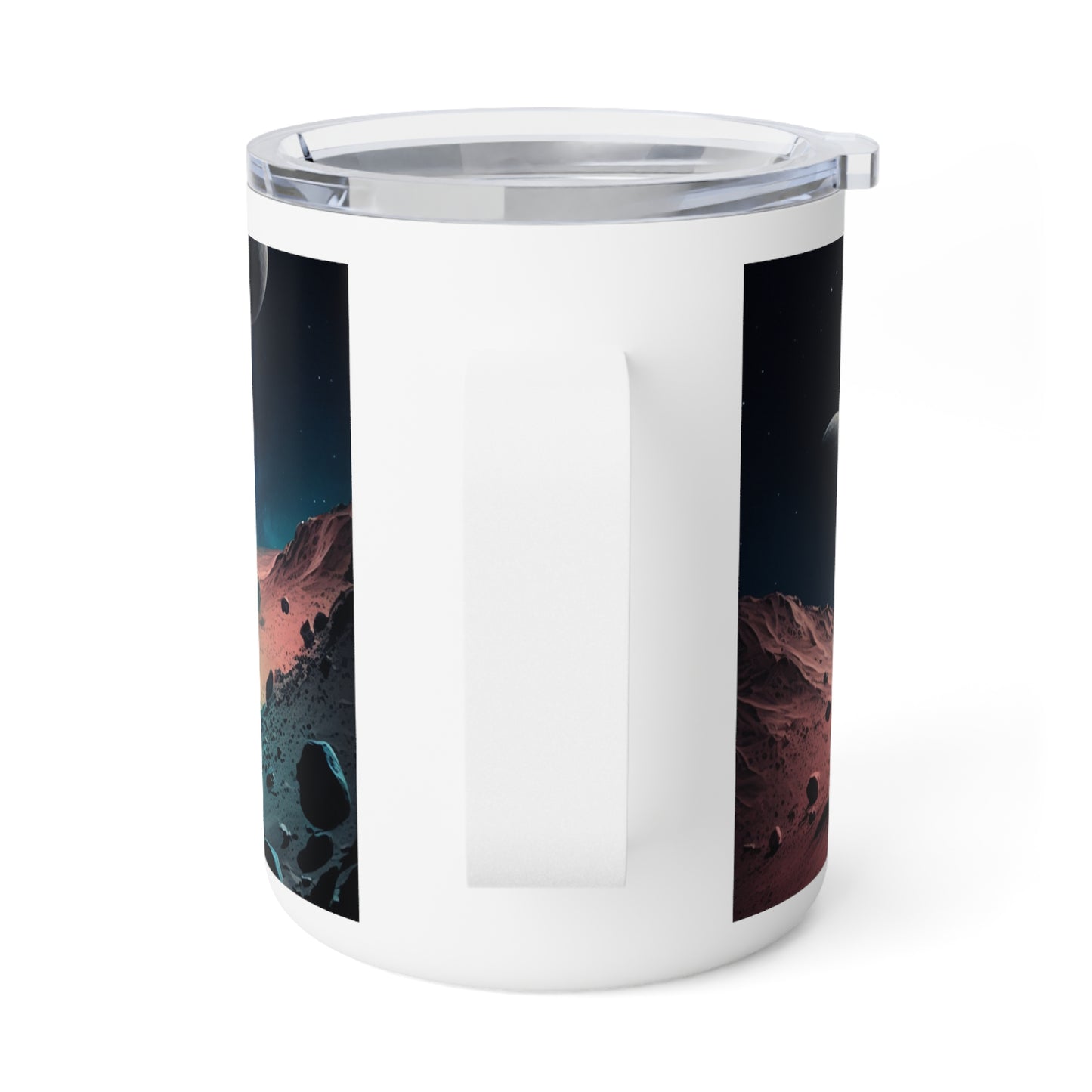 Insulated Coffee Mug, 10oz - "Moon Race" by Jared Gray