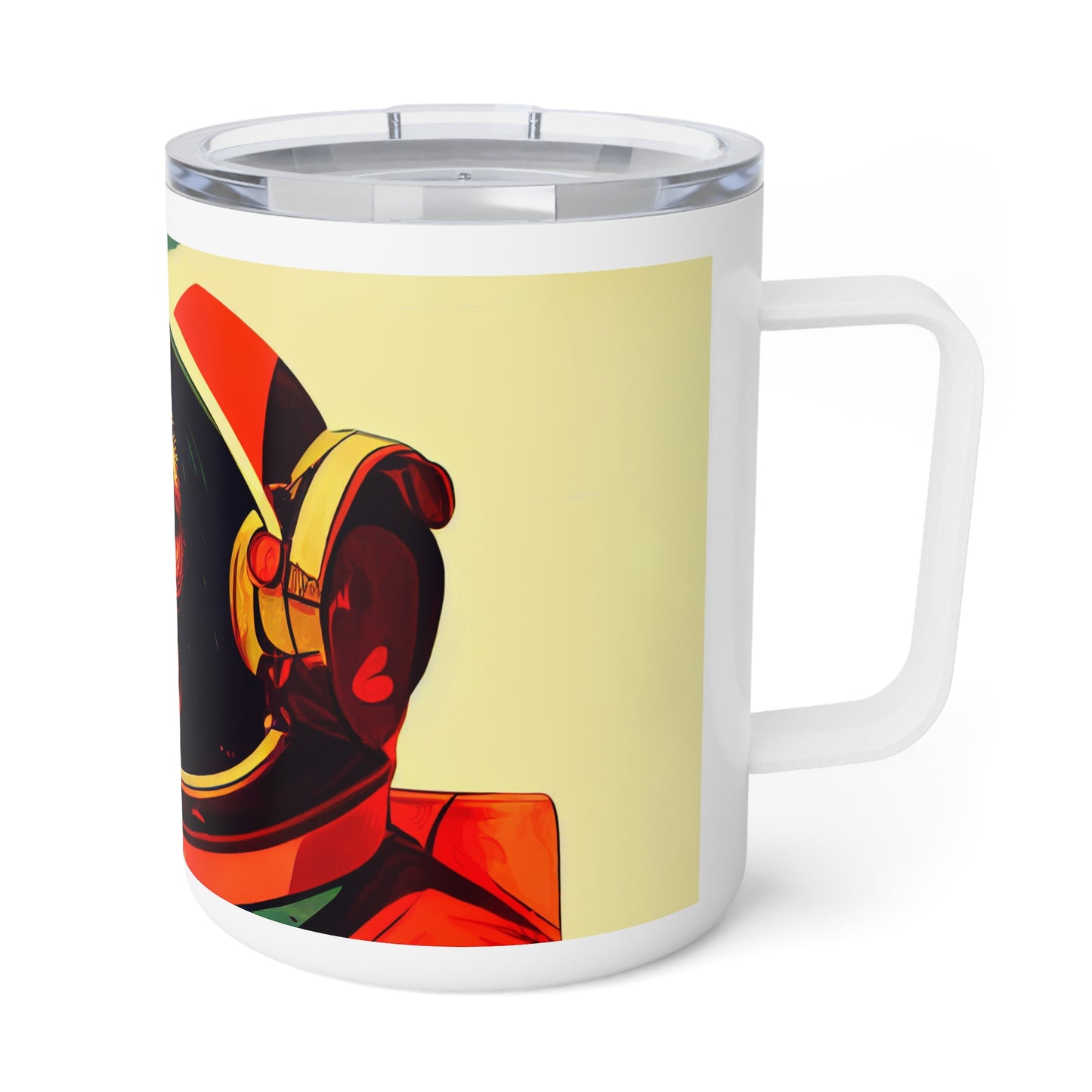 Insulated Coffee Mug, 10oz - "Oblivious Explorer" by Nikki Gray