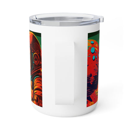 Insulated Coffee Mug, 10oz - "Down To Mars Art" by Nikki & Jared Gray