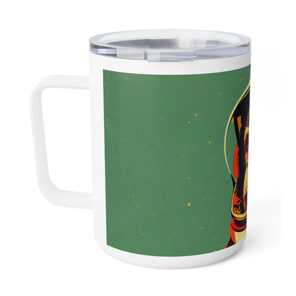 Insulated Coffee Mug, 10oz - "Oblivious Explorer" by Nikki Gray